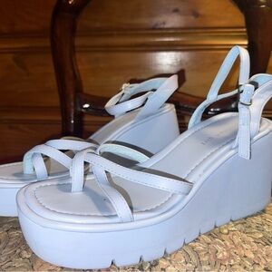 Madden Girl Light Blue Platform Sandals